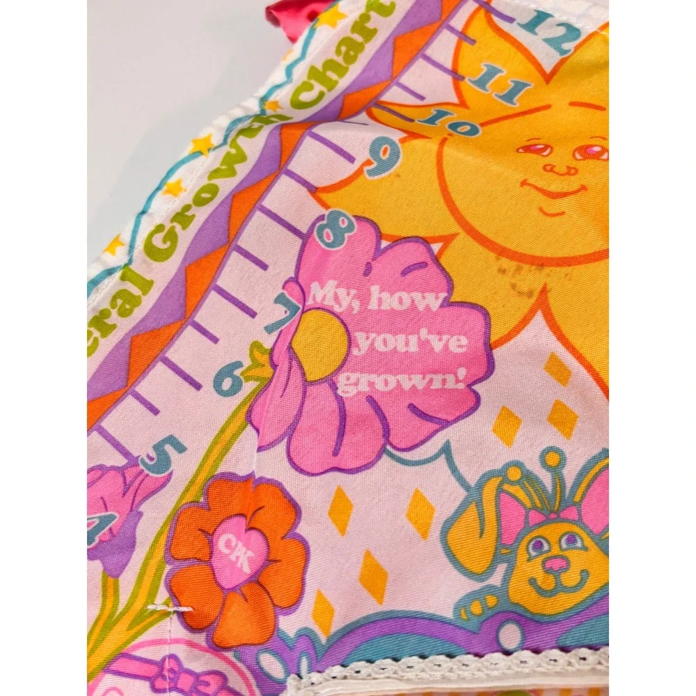 Vintage 94' Cabbage Patch Kids lovey blanket BabyLand Growth Chart Peek a Boo